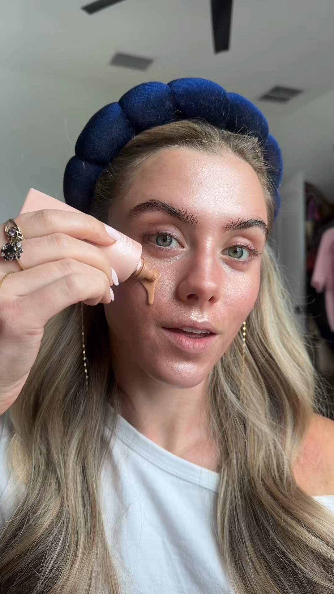 Shade 9 medium cool. Say "halo" to e.l.f.'s do-it-all Halo Glow Skin Tint that's worth every e.l.f.ing cent. Get light, buildable coverage with a dewy finish plus zinc oxide mineral SPF 50 sunscreen with no white cast. It sinks in like your fave skincare for a barely-there feel and naturally glowing complexion. @elfcosmetics 

#LTKgrwm #LTKselfcare #LTKBeauty