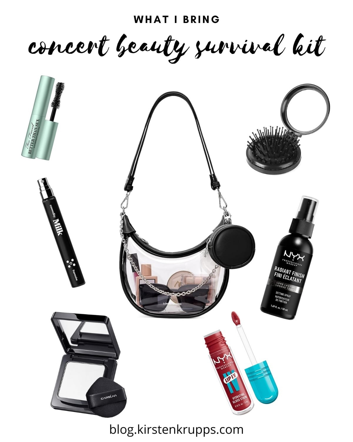 Whether I’m heading to a sweaty dive bar show or an all-day music festival, I’ve learned one thing the hard way: less is definitely more when it comes to beauty at concerts. You want to look badass, stay comfortable, and not have to babysit your makeup bag all night. So here’s my ultimate Concert Beauty Survival Kit—what actually earns a spot in my bag.

#LTKFindsUnder50 #LTKBeauty #LTKStyleTip