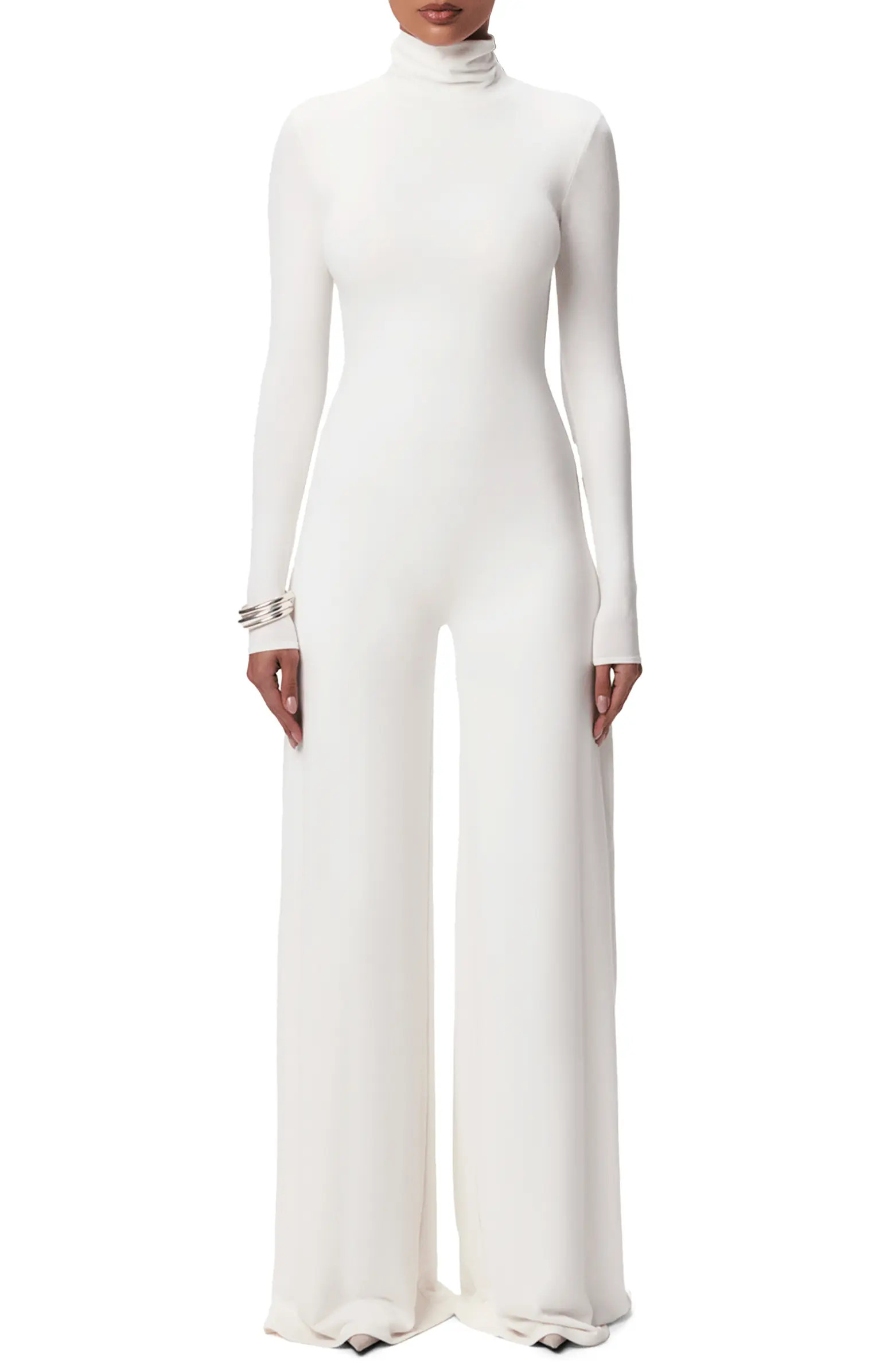 Sculpt Turtleneck Wide Leg Jumpsuit | Nordstrom