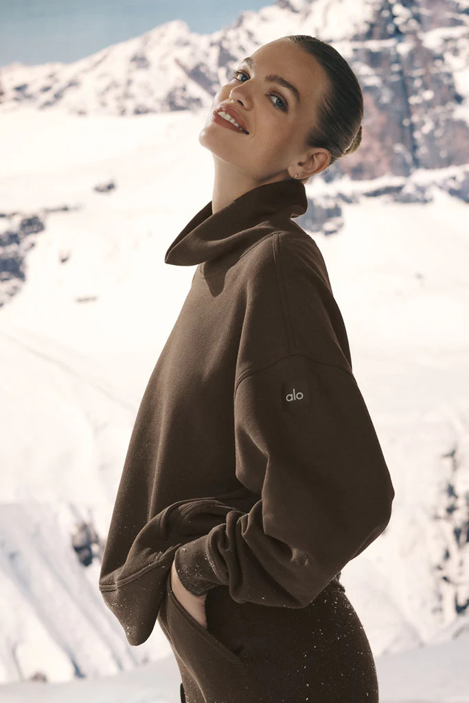 Hazy Mock Neck Pullover - Espresso | Alo Yoga (US)