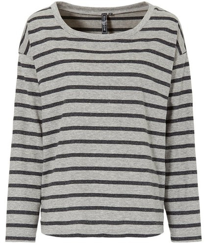 Damen Streifenshirt, 85914 in Hellgrau meliert/Schwarz | eBay | eBay DE