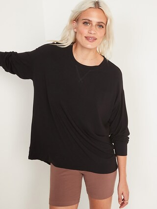 Sunday Sleep Long-Sleeve Pajama Tunic Top for Women | Old Navy (US)