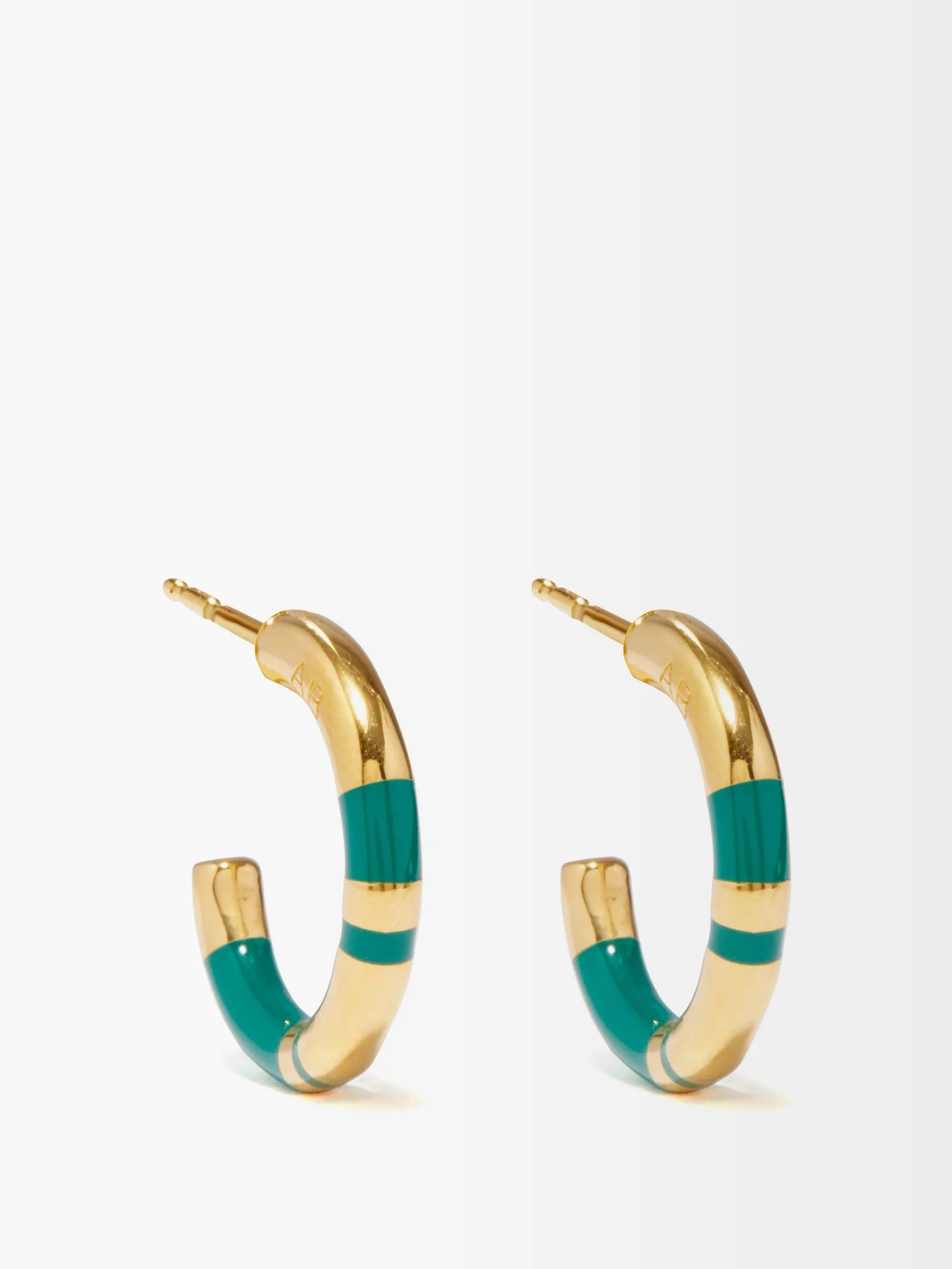 Positano resin & gold-plated mini hoop earrings | Matches (US)