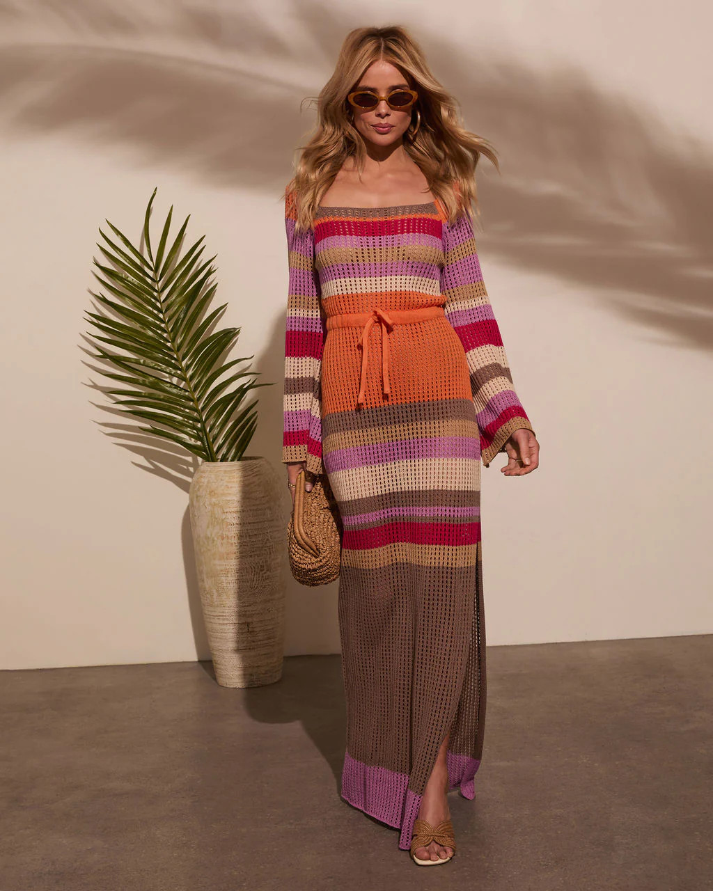 By The Sea Crochet Maxi Cover Up Dress | VICI