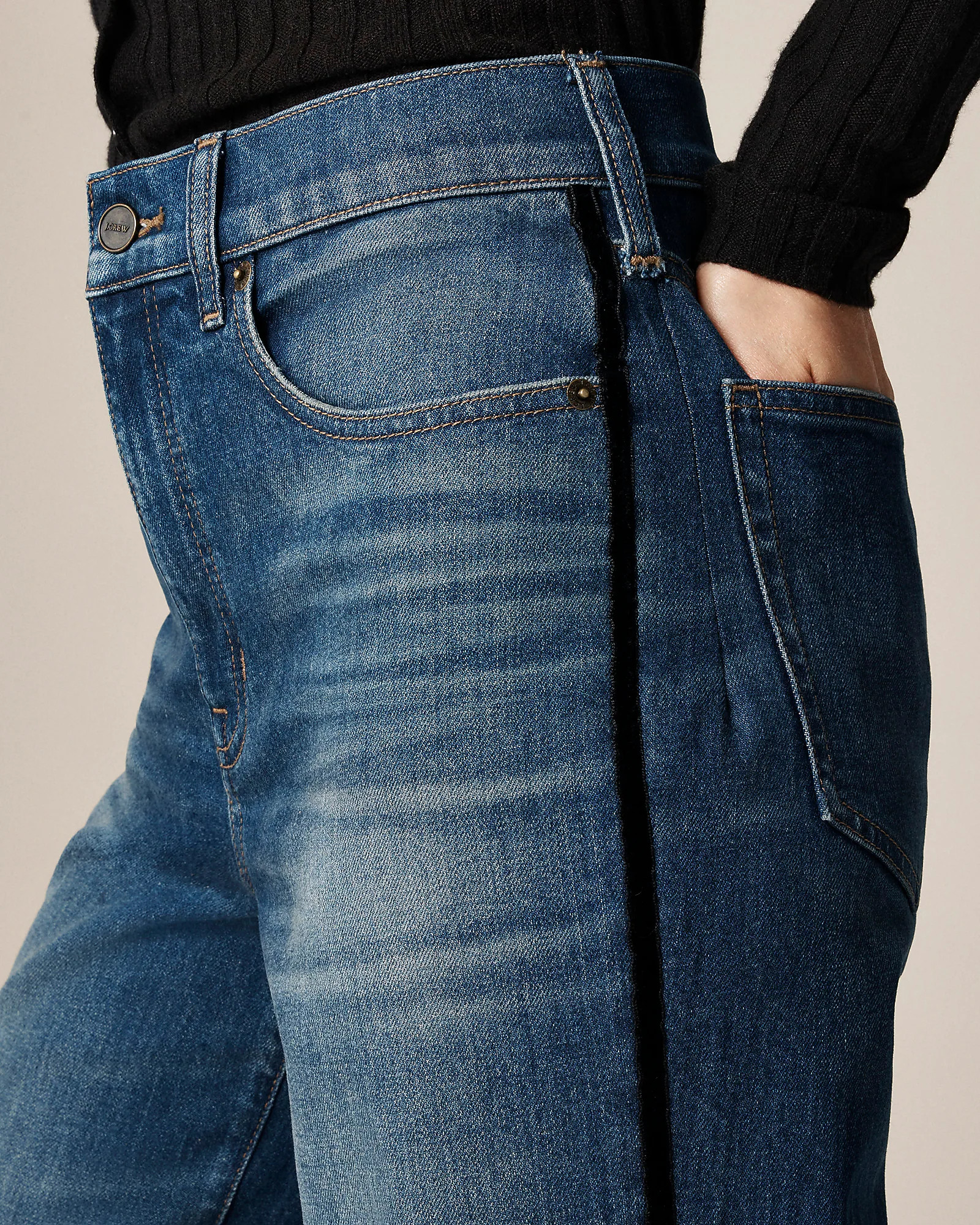 Denim trouser jean with velvet stripe | J. Crew US