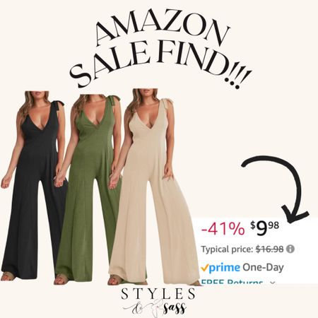 $9.99 jumpsuit on Amazon!!! 

#LTKfindsunder50 #LTKsalealert