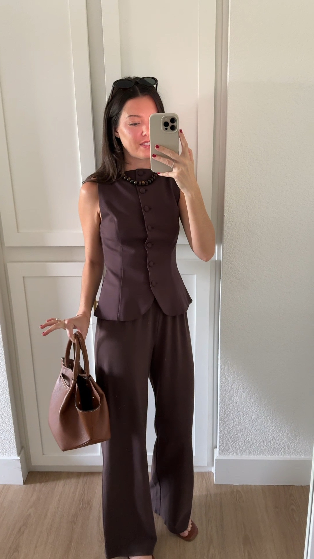 Outfit of the day! These are comfy lounge pants that I elevated with a vest top (surprisingly stretchy and structured) for a work from home day! 

I’m 5’7” wearing my true size small in the top and small/25 in the bottoms. Flip flops are true size too! 

#LTKFindsUnder100 #LTKSeasonal #LTKStyleTip
