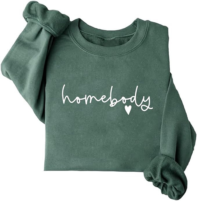 Homebody Sweatshirt, Homebody Crewneck Sweatshirt, Homebody Sweatshirt for Women, Funny Sweatshir... | Amazon (US)