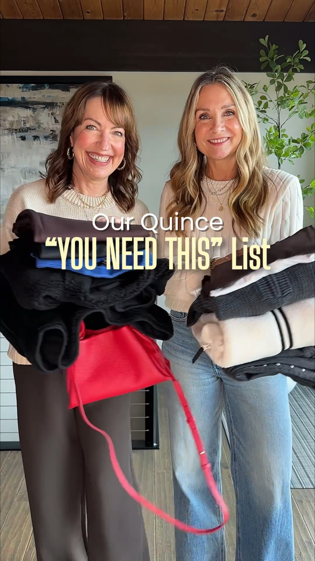 Comment SHOP for links! 🛍️🔗
Wherever you’re going this fall @Quince has you covered! 

Julie is ready for casual outings in her cozy fleece and the most flattering corduroy pants! (we’re seeing corduroy pants everywhere this fall🍁) She also elevated her casual quarter zip sweater with the coolest studded jeans! (I need them, too!)

I’m office ready in the comfiest pointe midi skirt (love the slit!) and a sweater tee in trending sapphire blue.💙 My crossbody bag is a fun pop of red! Casual sporting events are perfect for a comfy drawstring pant and this cozy and stylish Sherpa barn jacket. 

Comment SHOP and we’ll send outfit links to your DM!❤️ We’re both 5’6” and wear small in tops and 27 in pants. 
#quincepartner #liketkit