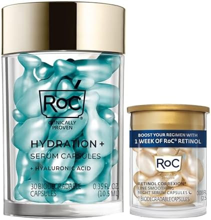 RoC Multi Correxion Hyaluronic Acid Night Serum Capsules (30 CT) for Intense Hydration + RoC Reti... | Amazon (US)