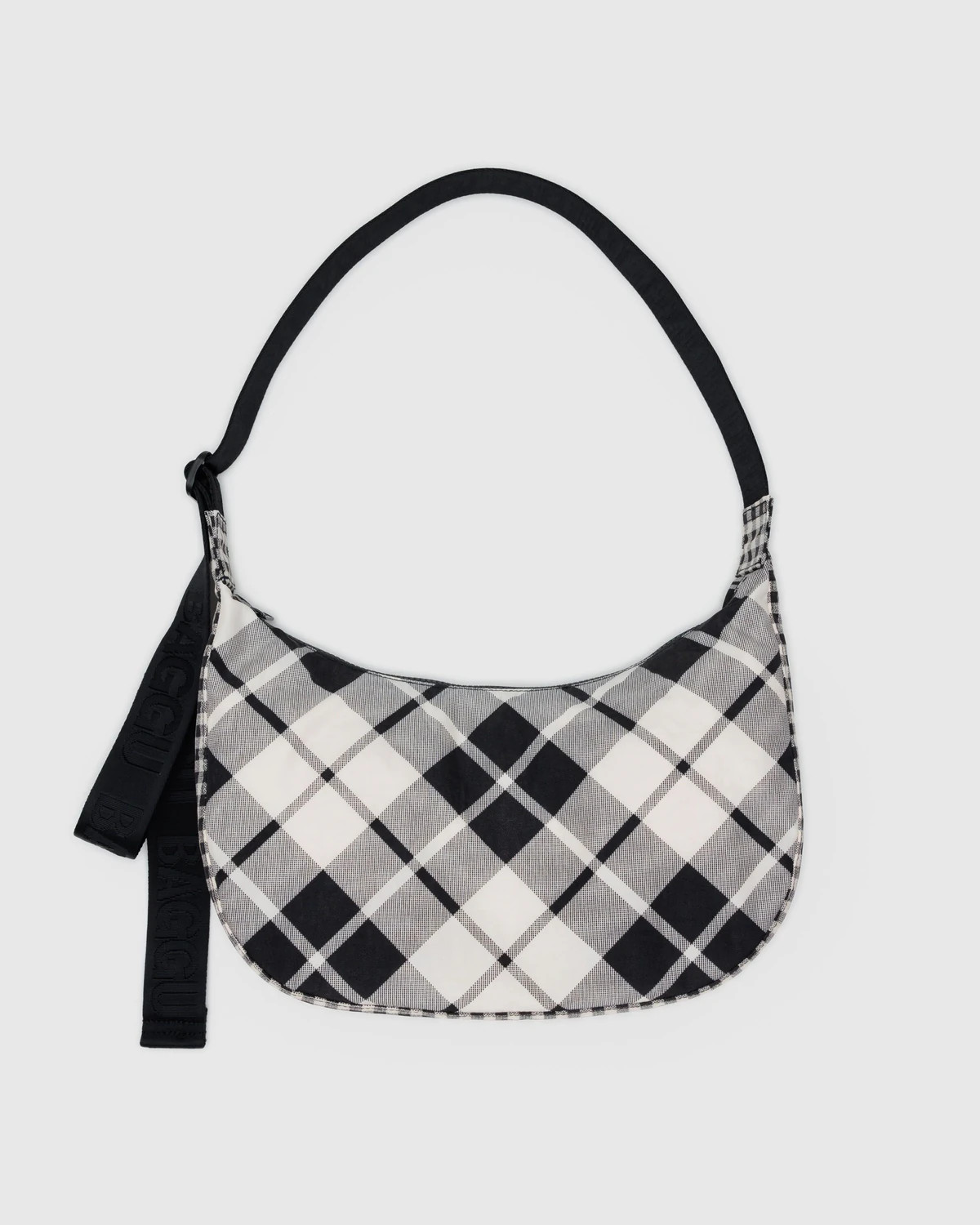 Medium Nylon Crescent Bag Mixed Plaid - Baggu | BAGGU