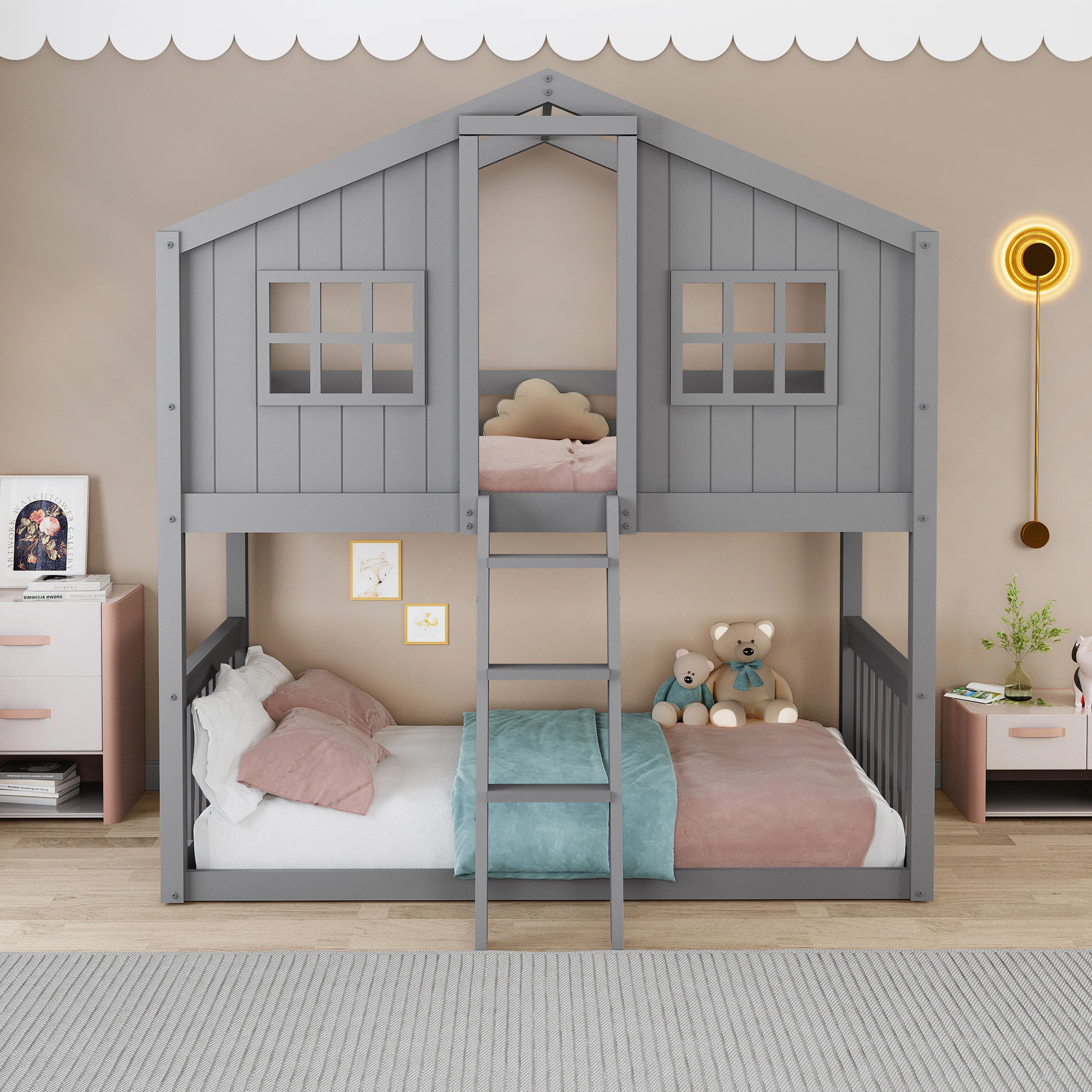 Harper Orchard Posell Twin over Twin Standard Bunk Bed by Harriet Bee & Reviews | Wayfair | Wayfair North America