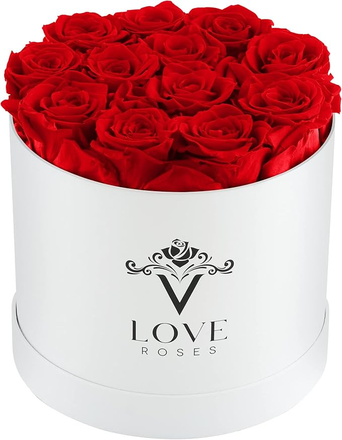 VLove Forever Eternity Roses | Real Roses That Last a Year and More | Gift Ready Preserved Roses ... | Amazon (US)