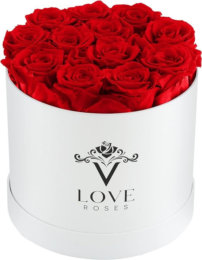 VLove Forever Eternity Roses | Real Roses That Last a Year and More | Gift Ready Preserved Roses ... | Amazon (US)