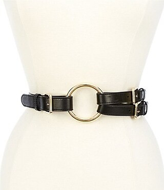 Lauren Ralph Lauren 2 Tri-Strap O-Ring Leather Belt - L | Dillard's