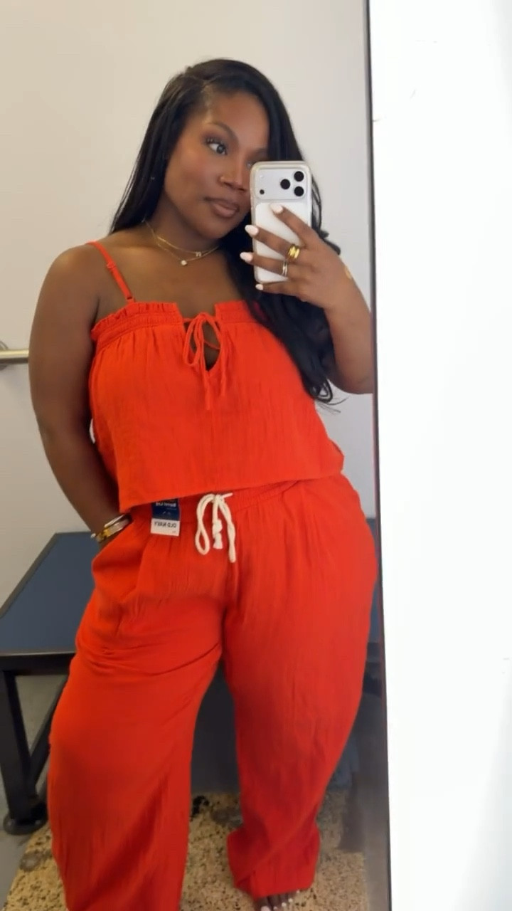 I will be wearing this set all spring and summer!! The material is so cooling and love the details on this! 

Set is on sale at Old Navy ✨

Top: Size L
Bottoms: Size XL

#LTKPetite #LTKMidsize #LTKSaleAlert