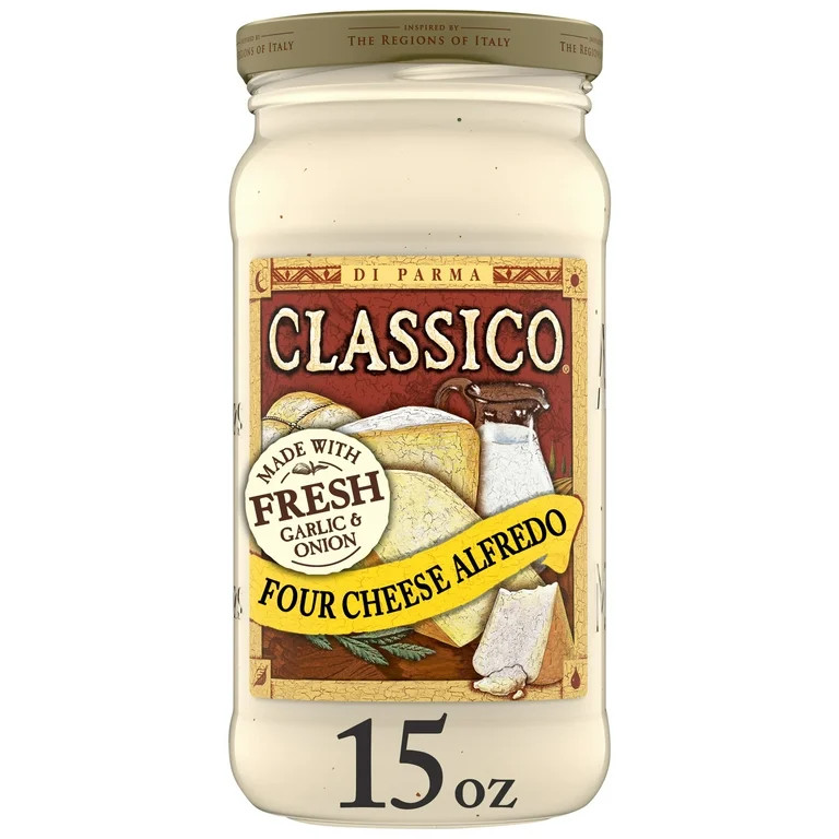 Classico Four Cheese Alfredo Pasta Sauce, 15 oz. Jar | Walmart (US)