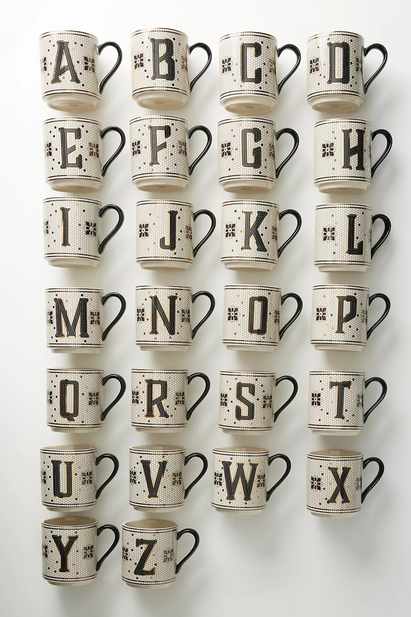 The Bistro Tile Stoneware Mug: Monogram Edition | Anthropologie (US)