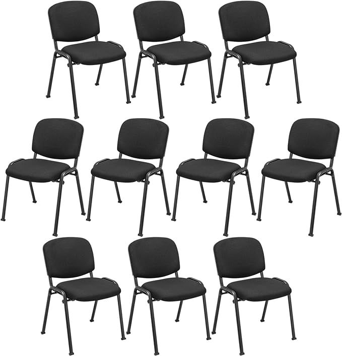 Tangkula Conference Room Chairs Set of 10, Stackable Office Guest Chairs with Upholstered Back & ... | Amazon (US)