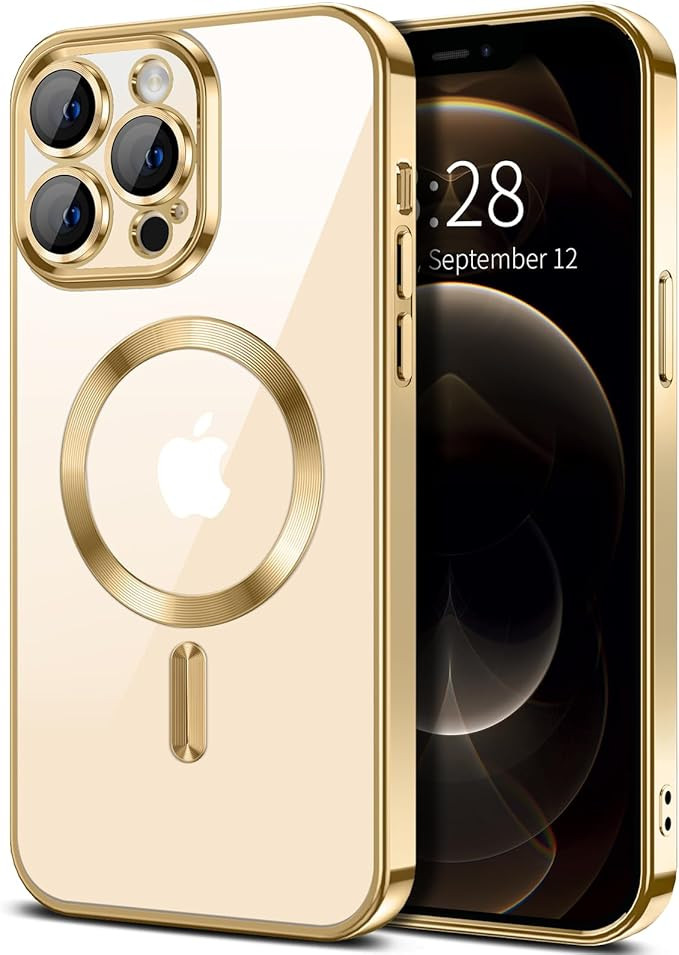 Hython Magnetic Clear Case for iPhone 12 Pro Max Case with Camera Lens Protector [Compatible with... | Amazon (US)