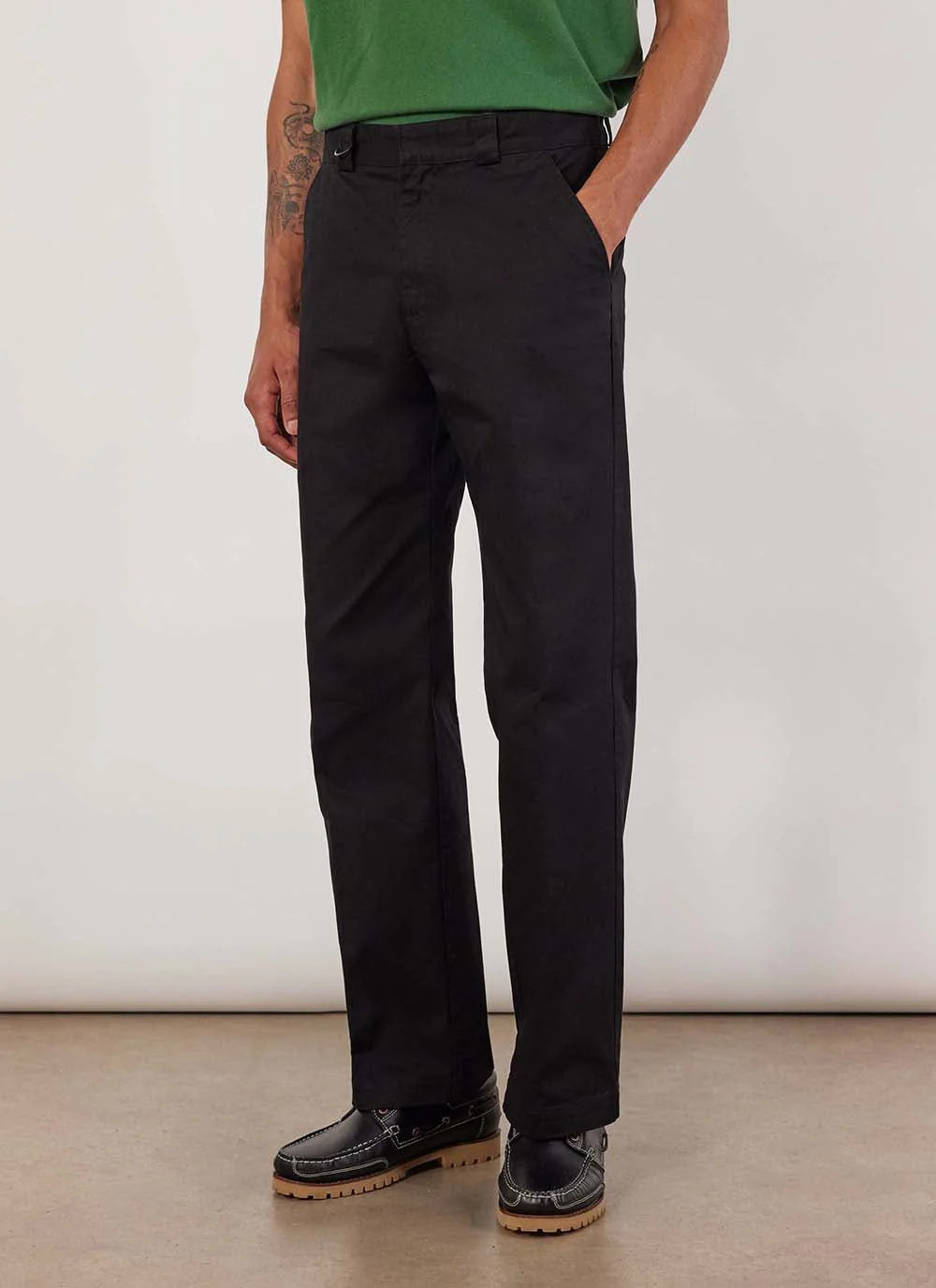 Stay Press Auxiliary Trouser | Cotton Twill Canvas | Black | Percival Menswear