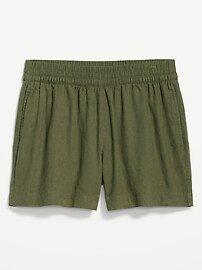 High-Waisted Linen-Blend Pull-On Shorts -- 3.5-inch inseam | Old Navy (US)