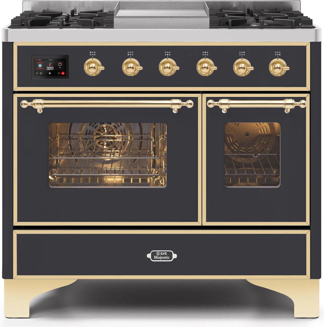 ILVE Majestic II Series 40 inch Dual Fuel Range with 6 Sealed Burners, Griddle (Glass Door) & Rev... | Wayfair North America