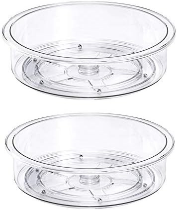 Benzoyl Lazy Susan Turntable Organizer, Plastic Round Rotating Storage Spinning Lay Susan Spice Rack | Amazon (US)