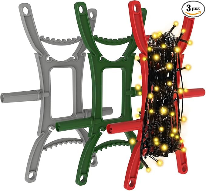 3PCS Rotating Handle Christmas Lights Storage Holder, Efficient & Durable,Tangle-Free Wires, Rope... | Amazon (US)