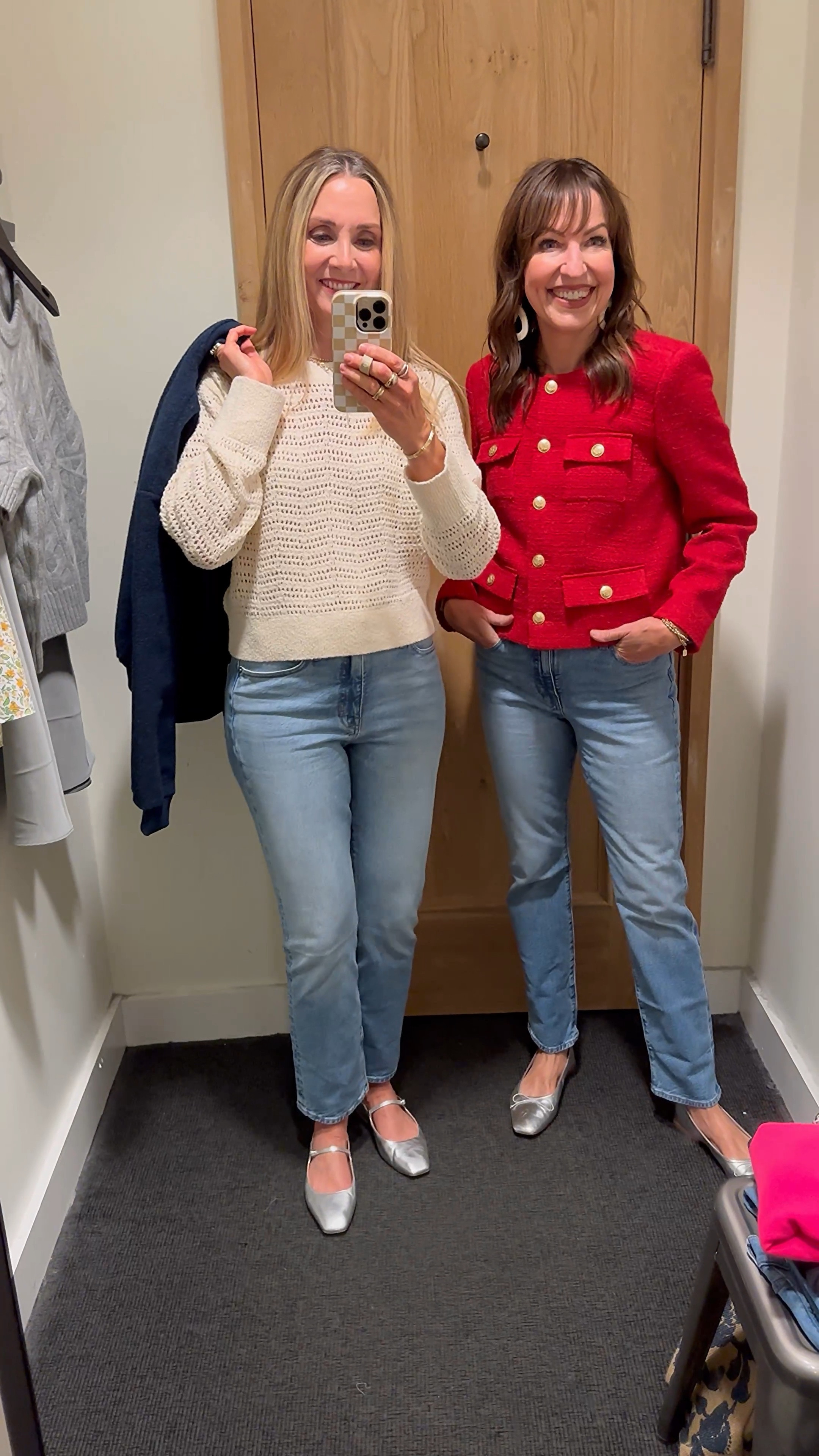 Popped into @jcrew for a quick tryon and we’re loving the new fall arrivals! All on sale for Labor Day Weekend, 40% off!

We especially love #jcrew denim and the fit of these straight leg jeans is 💯!
Lady jacket, cashmere sweater, fall outfit, work outfit, teacher outfit, wide leg corduroy pants, collarless denim jacket, silk midi skirt, date night outfit 

#LTKFindsUnder100 #LTKWorkwear #LTKSaleAlert