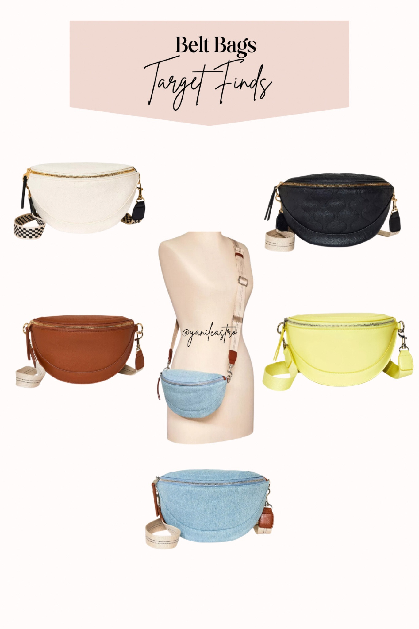 Target Belt Bags in different colors.


#LTKsalealert #LTKfindsunder50