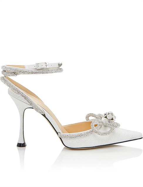 Double Bow White Glitter 100 pump | David Jones (Australia & New Zealand)