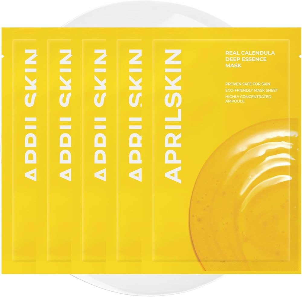 APRILSKIN Calendula Deep Essence Sheet Mask (5ea) | Amazon (US)
