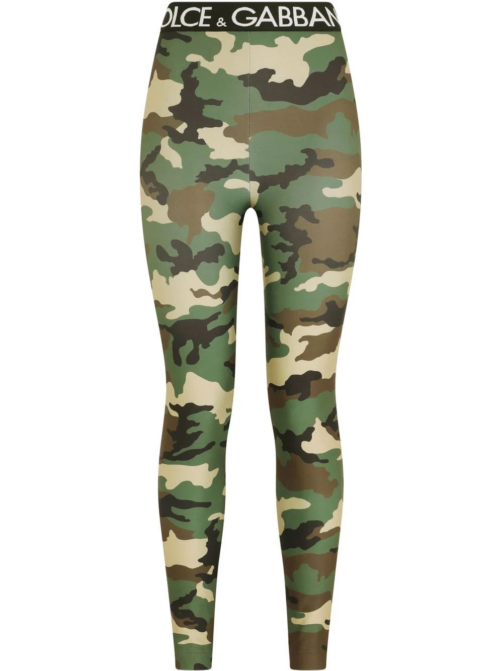 Dolce & Gabbana logo-waistband camouflage-print Leggings - Farfetch | Farfetch Global