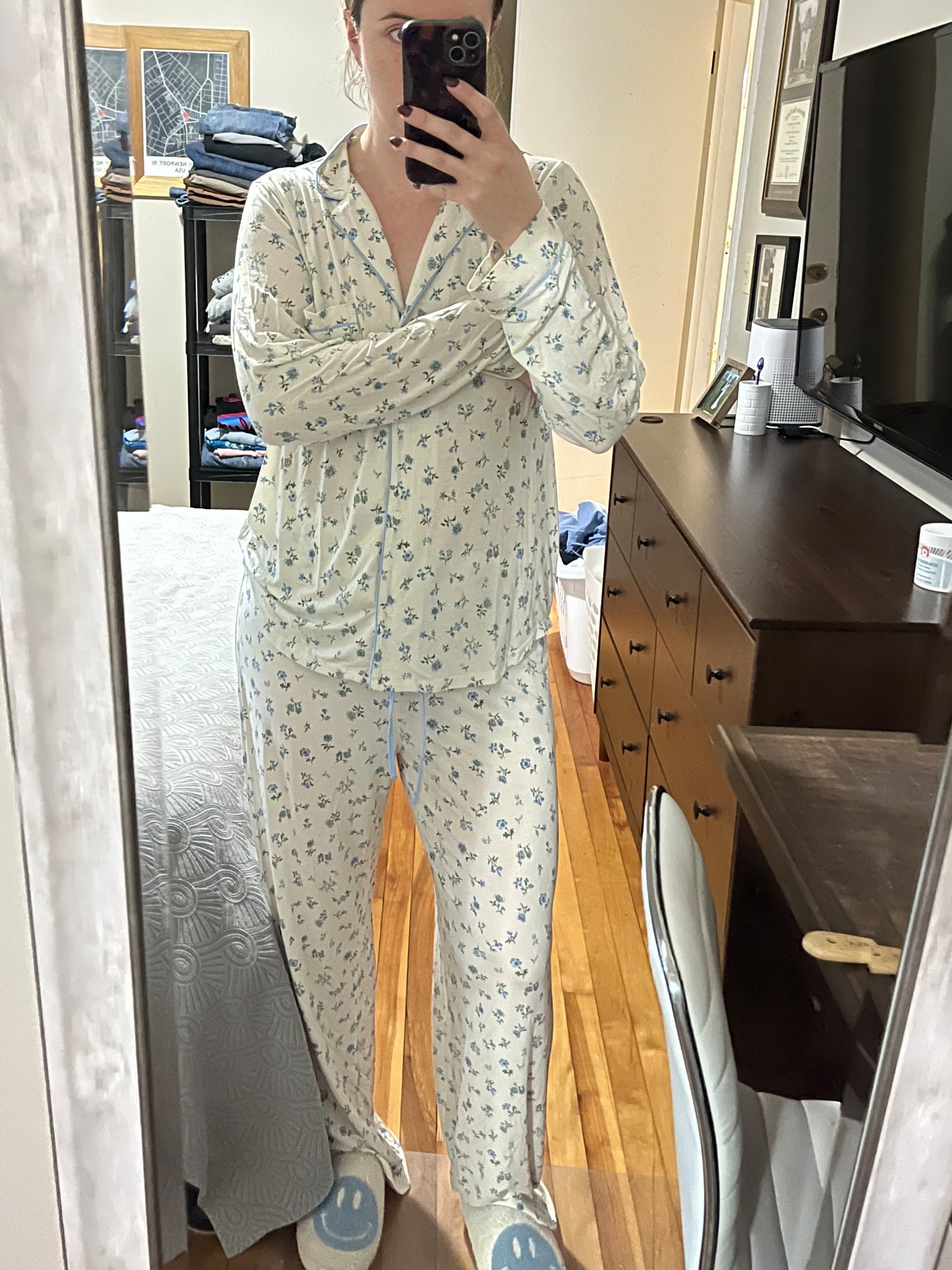 These Gap longsleeve pajamas are so comfortable and soft! This is my second pair, I originally bought the short sleeve and shorts set and then picked up this pj set on sale! I absolutely adore these! Very tall girl friendly. I’m 5’8” and these are long on me in the most perfect way. Definitely go with your true size or size down if you don’t want them as long and loose. There are other colors on sale too, 40% off!! 

#LTKTall #LTKSaleAlert