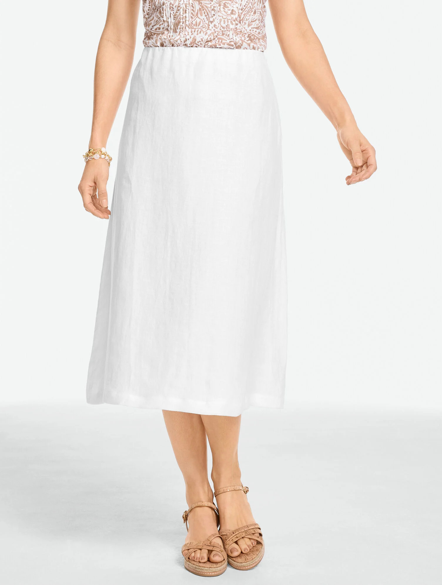 Linen Slip Midi Skirt | Talbots