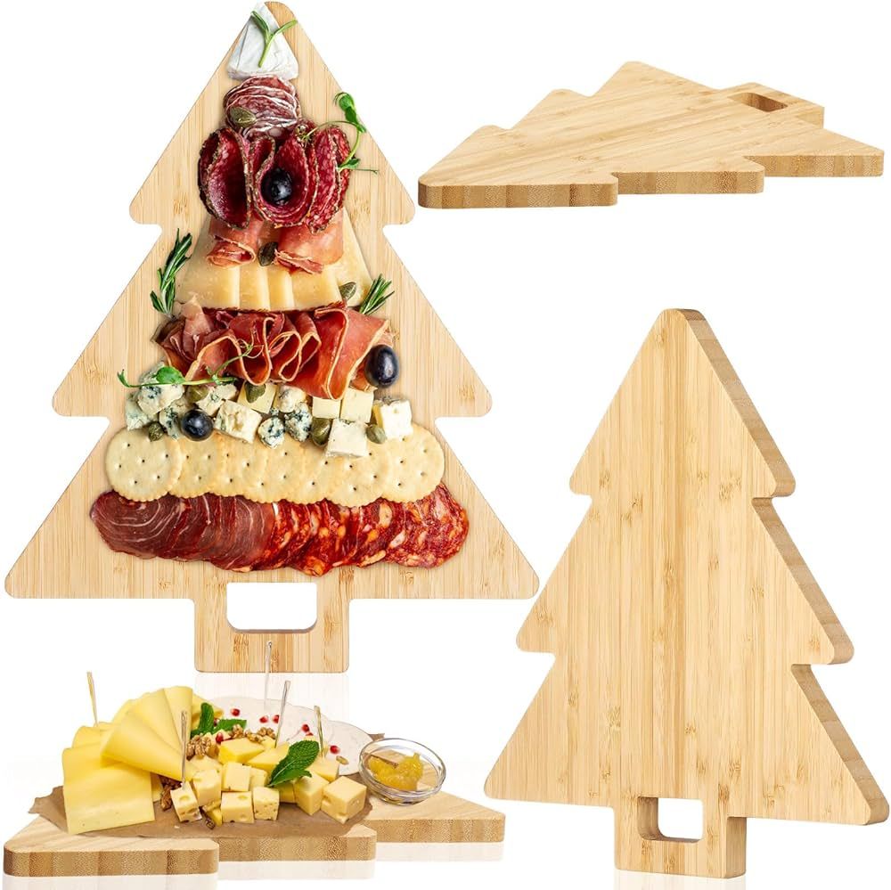Suttmin 3 Pcs Christmas Wood Serving Board Decorative Cutting Board Wood Charcuterie Boards Woode... | Amazon (US)