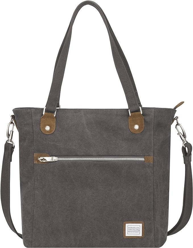 Travelon Anti-Theft Heritage Tote Bag, Pewter, One Size | Amazon (US)