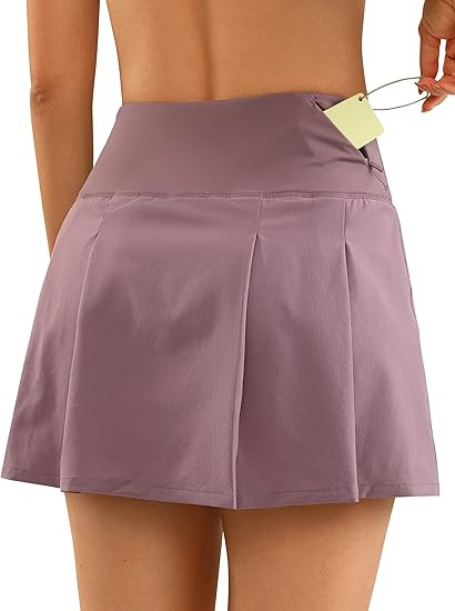 CRZ YOGA Women's Lightweight High Waisted Tennis Skirts A Line Athletic Workout Running Sports Go... | Amazon (US)