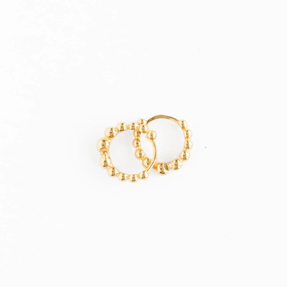 Beaded Huggie Hoop | Pip Pop Post