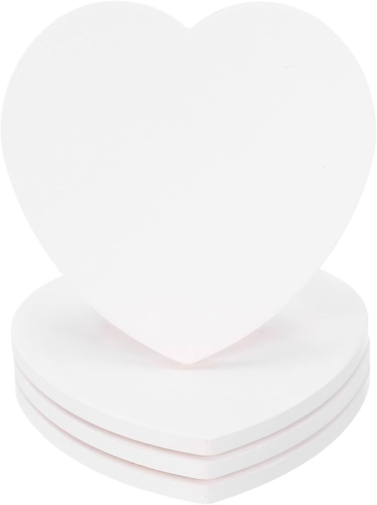 uxcell 4Pcs Absorbent Coasters White Marble Heart Shape Coaster with Cork Backing Non-Slip for Ho... | Amazon (US)