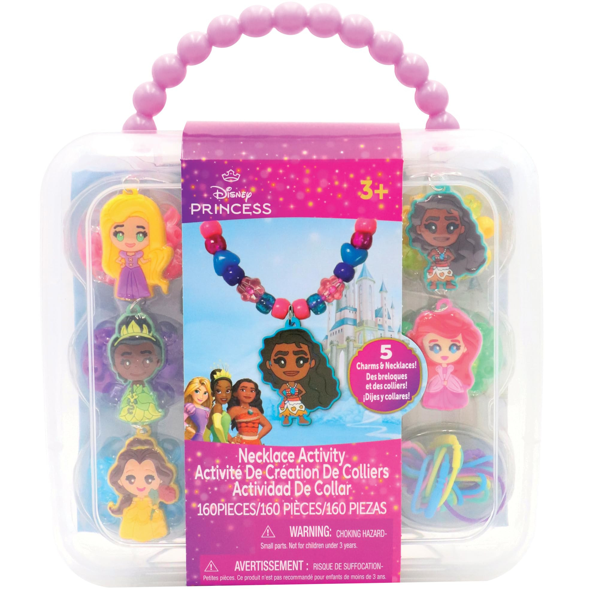 Disney Princess Necklace Activity Case – Jewelry Making Kit with Beads, Charms & Strings – Cr... | Amazon (US)