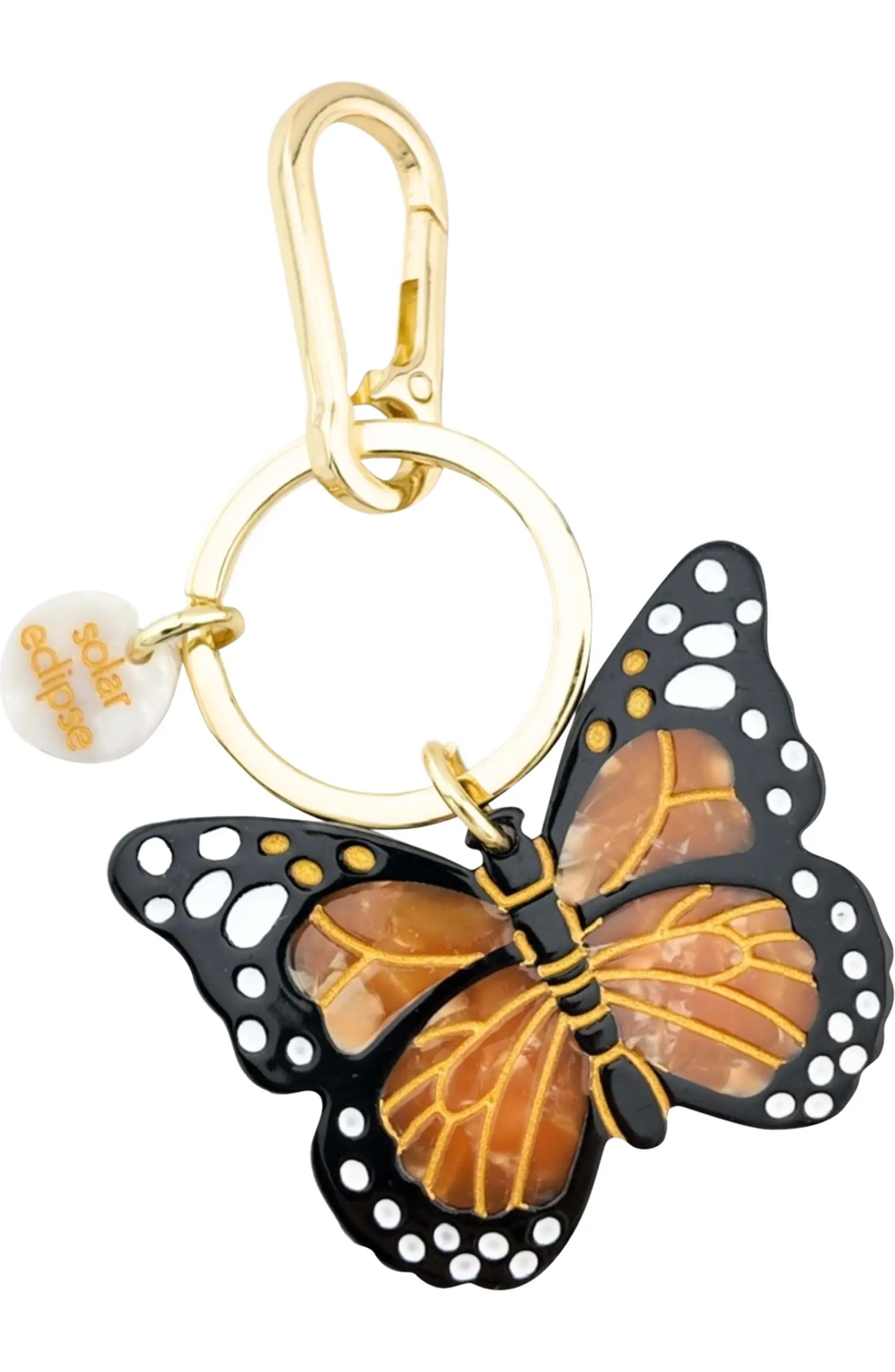 Hand Painted Monarch Butterfly Key Chain Bag Charm | Nordstrom