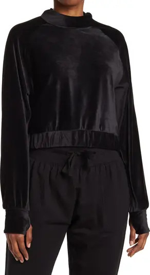 Z by Zella Chordette Velvet Pullover Sweatshirt | Nordstromrack | Nordstrom Rack