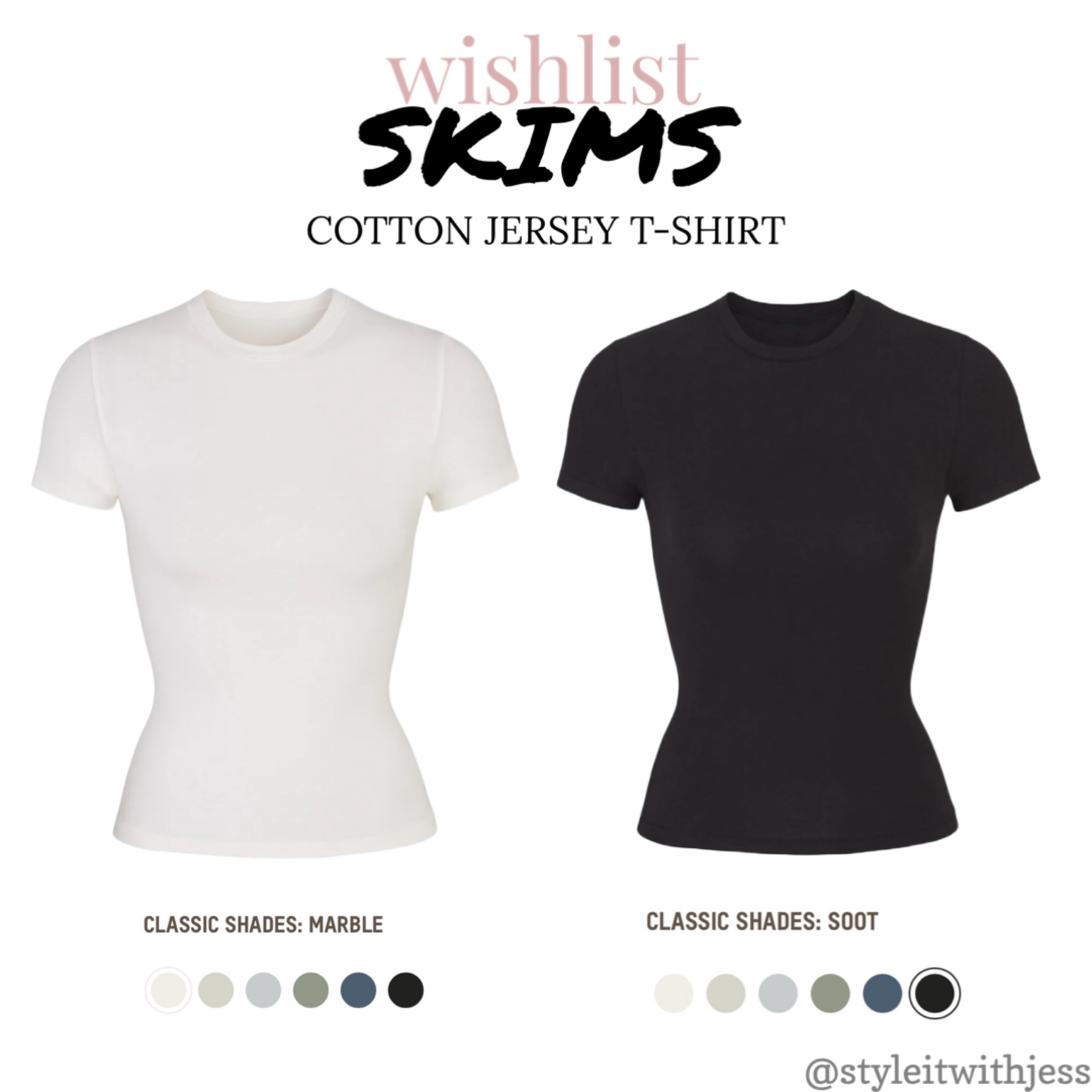 SKIMS cotton jersey T-SHIRT 🤍🖤

#LTKfindsunder100 #LTKstyletip #LTKworkwear