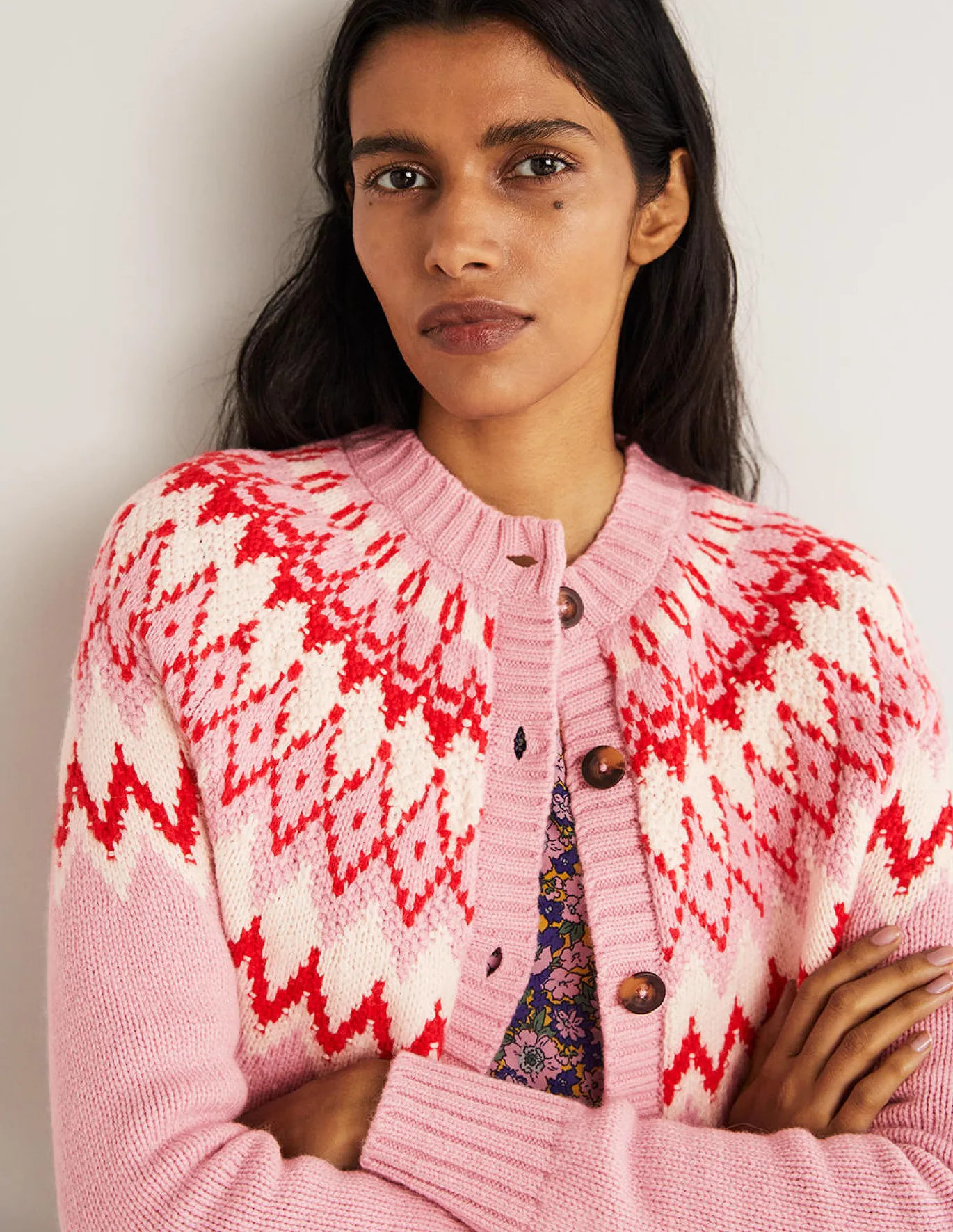 Chunky Fair Isle Cardigan | Boden (US)