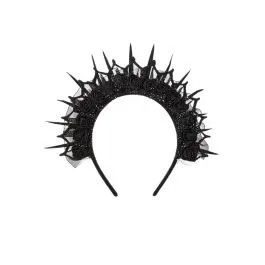 Midnight Rose Mesh Crown Headband for Halloween Gatherings & Themed Parties | Chicwish