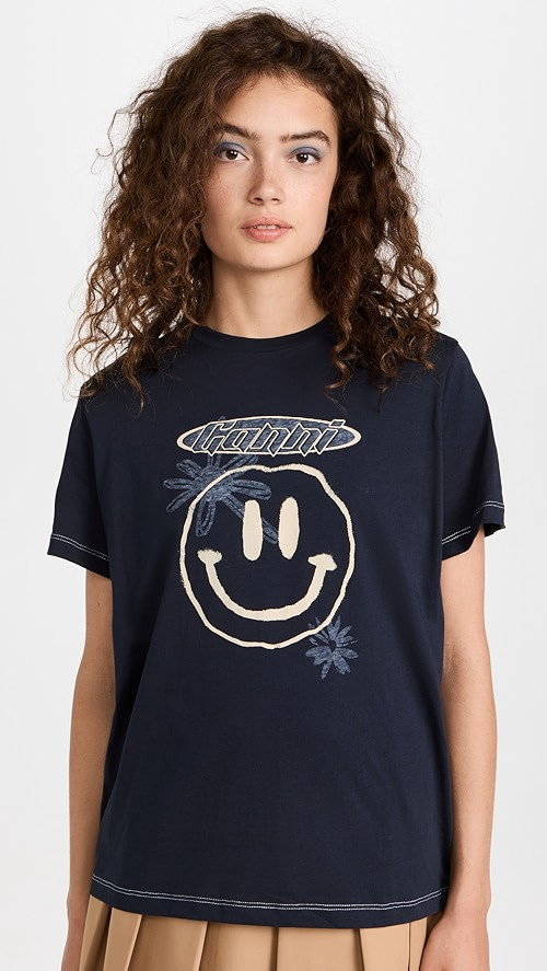 GANNI Light Jersey Fitted T-Shirt | SHOPBOP | Shopbop