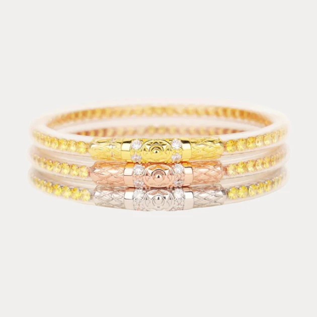 Three Queens All Weather Bangles® (AWB®) - Yellow Rose | BuDhaGirl