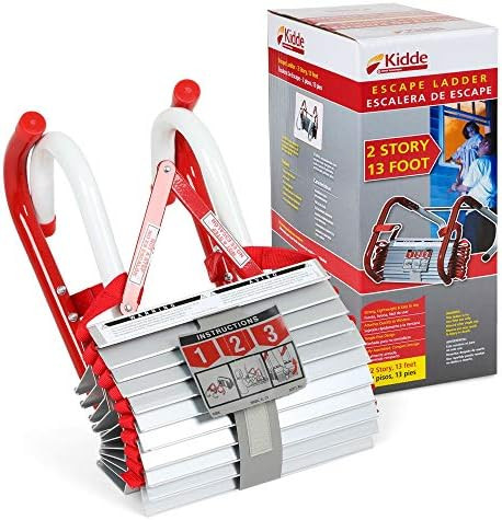Kidde Fire Escape 2-Story Ladder, Escape Ladder, 13-Foot Anti-Slip Rungs, Rope Ladder | Amazon (US)